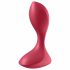 Satisfyer Backdoor Lover - punjivi, vodootporni analni vibrator (crveni) 