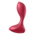 Satisfyer Backdoor Lover - punjivi, vodootporni analni vibrator (crveni) 