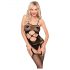 Penthouse Hot Nightfall - cik-cak otvoreni mrežasti set (crni) 