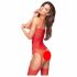 Penthouse Hot Nightfall - cik-cak otvoreni mrežasti set (crveni)  - XL