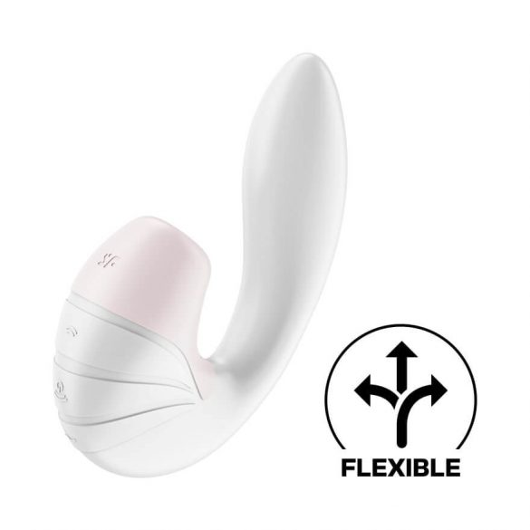 Satisfyer Supernova - bežični, zračni vibrator 2u1 (bijeli) 