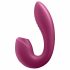 Satisfyer Sunray - bežični, zračni val 2u1 vibrator (crveni) 