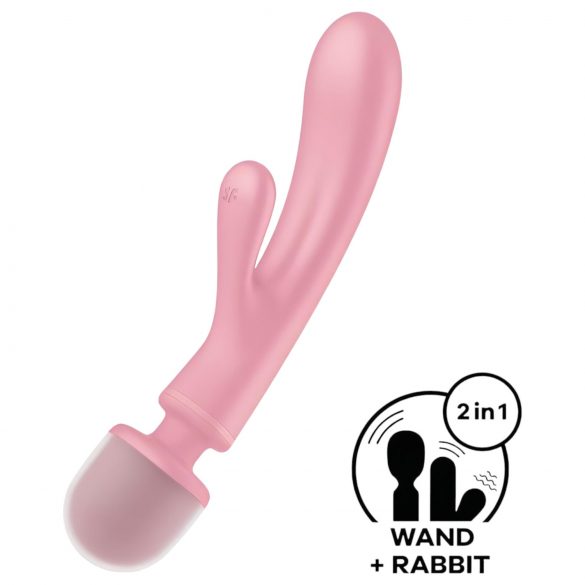 Satisfyer Triple Lover - G-točka i masažni vibrator (ružičasti)