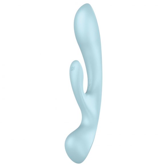 Sure, here is the translation of the product name from Hungarian to Croatian:

Satisfyer Triple Oh - vibrator s rukavcem za klitoris na akumulator (plavi)