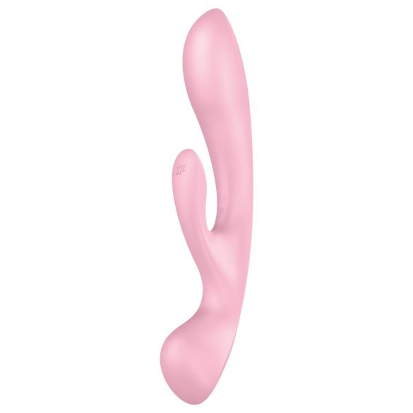 Satisfyer Triple Oh - punjivi vibrator s rukohvatom za klitoris (ružičasti)