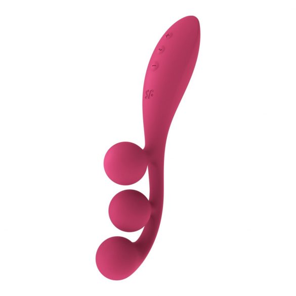 Satisfyer Tri Ball 1 - punjivi, multifunkcionalni vibrator (crveni) 