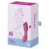 Satisfyer Curvy Trinity 3 - akumulatorski 2u1 vibrator s jastučastim valovima (crveni)