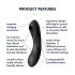 Satisfyer Curvy Trinity 4 - akumulatorski zračni 2u1 vibrator (crni)