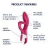 Satisfyer Embrace Me - punjivi vibrator za klitoris (crveni) 