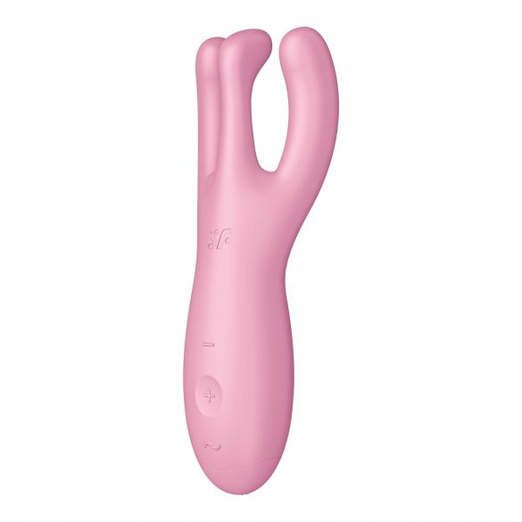 Satisfyer Threesome 4 - pametni, punjivi vibrator za klitoris (ružičasti) 