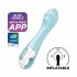 Satisfyer Air Pump Vibrator 5 - pametni vibrator s pumpom na baterije (plavi) 