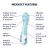 Satisfyer Air Pump Vibrator 5 - pametni vibrator s pumpom na baterije (plavi) 