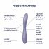 Satisfyer G-spot Flex 2 - punjivi, vodootporni G-točka vibrator (ljubičasti)