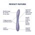 Satisfyer G-spot Flex 2 - akumulatorski, vodootporni vibrator za G-točku (ljubičasti)