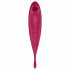 Satisfyer Twirling Pro - punjivi, pametni 2u1 vibrator za klitoris (crveni) 