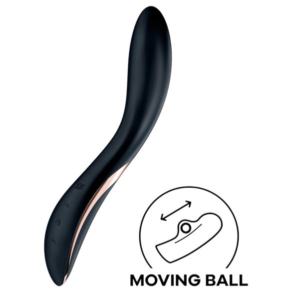 Satisfyer Rrrolling - punjivi G-točka vibrator s pokretnom kuglicom (crni)