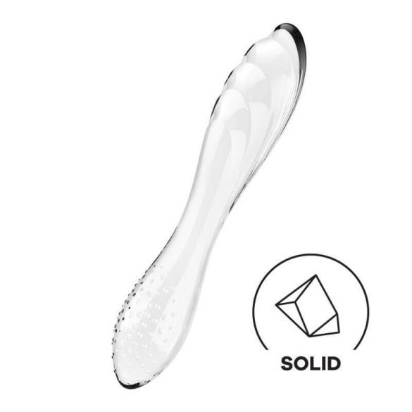 Satisfyer Dazzling Crystal 1 - 2-ended stakleni dildo (proziran) 