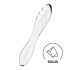 Satisfyer Dazzling Crystal 1 - 2-ended stakleni dildo (proziran) 