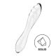 Satisfyer Dazzling Crystal 1 - 2-ended stakleni dildo (proziran) 