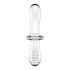 Satisfyer Double Crystal - stakleni dildo s 2 kraja (proziran) 