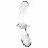 Satisfyer Double Crystal - stakleni dildo s 2 kraja (proziran) 