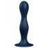 Satisfyer Double Ball-R - dildo s usisnom bazom s utezima (tamno plava)