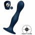 Satisfyer Double Ball-R - utegnuti dildo s vakuumom (tamnoplavi) 