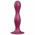 Satisfyer Double Ball-R - utegnuti dildo s vakuumom (crveni) 