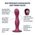 Satisfyer Double Ball-R - utegnuti dildo s vakuumom (crveni) 