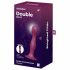 Satisfyer Double Ball-R - utegnuti dildo s vakuumom (crveni) 