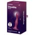 Satisfyer Double Ball-R - dildo s usisnom bazom i utezima (crveni)