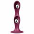 Satisfyer Double Ball-R - utegnuti dildo s vakuumom (crveni) 