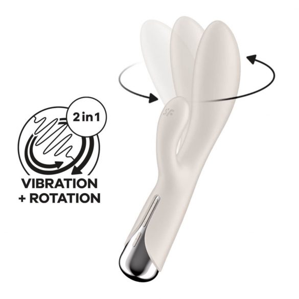 Satisfyer Spinning Rabbit 1 - vibrator s rotirajućom klitorisnom rukom (bež) 