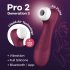 Satisfyer Pro 2 Gen3 - pametni, punjivi stimulator klitorisa sa zračnim valovima (bordo)