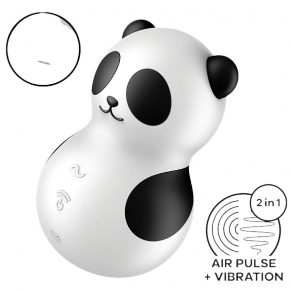 Satisfyer Pocket Panda - stimulator klitorisa s valovima zraka (crni)