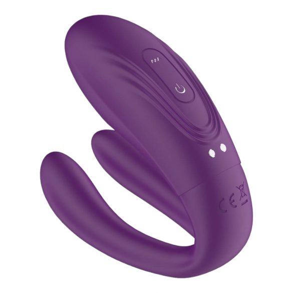 Mrow - punjivi, vodootporni vibrator s 3 motora (ljubičasti)