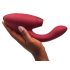 Womanizer Duo 2 - vodootporni vibrator G-točke i stimulator klitorisa (crveni)