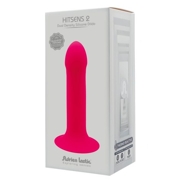 Hitsens 2 - savitljivi, ljepljivi dildo od žira (ružičasti) 