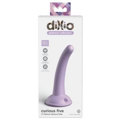 Dillio Curious Five - silikonski dildo (15cm) - ljubičast