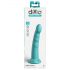 Dillio Slim Seven - stimulirajući dildo s postoljem (20 cm) - tirkizna