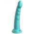 Dillio Slim Seven - stimulirajući dildo s postoljem (20 cm) - tirkizna