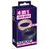 You2Toys 4u1 - set prstenova za penis i testise - 2 dijela (prirodno-crni) 