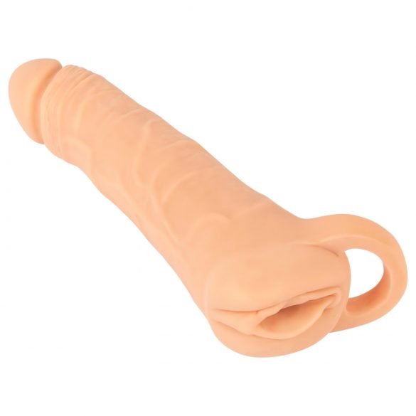 Nature Skin - 2u1 umjetna vagina i rukav za penis - 23cm (prirodno)