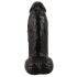 Realistixxx Real Giant - giga dildo za testise - 22 cm (crni) 