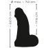 Realistixxx Real Giant - giga dildo za testise - 22 cm (crni) 