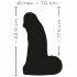 Realistixxx Real Giant - giga dildo za testise - 22 cm (crni) 