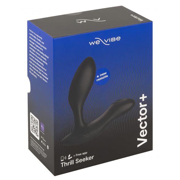 We-Vibe Vector+ - pametni analni vibrator na baterije, vodootporan (crni) 