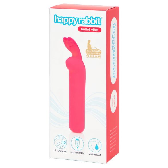 Happyrabbit Bullet - punjivi vibrator sa zečićima (ružičasti) 