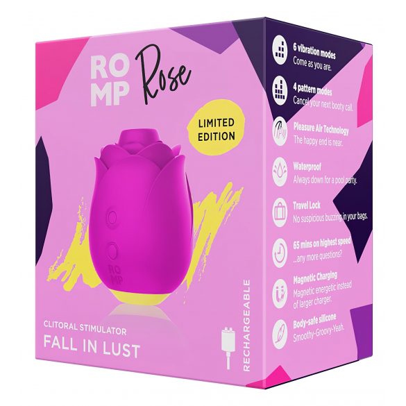 ROMP Rose - vibrator ruža na baterije, zračni val (roza) 