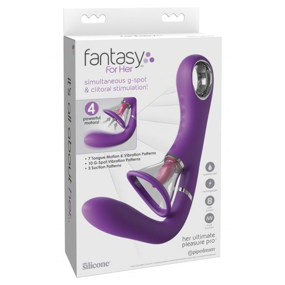 Fantasy For Her – 4-motorski G-točka i klitoris vibrator (ljubičasti)